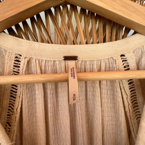 Free People Cream Mini Dress π - Picture 3 of 4